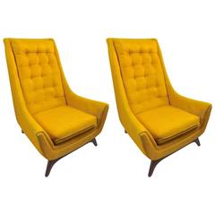 Pair of High Back Lounge Chairs by Madison House attributed to Umanoff 