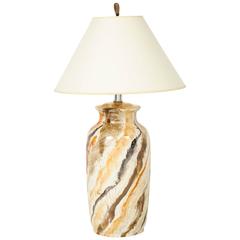 1970s Glazed Ceramic Baluster Form Table Lamp 9