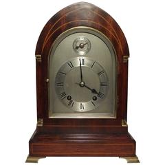 Antique German Mahogany Lancet Top Ting Tang Bracket Clock by W&H