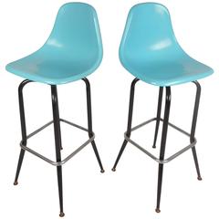 Mid-Century Modern Swivel Bar Stools