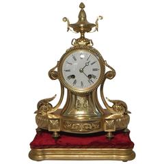 French 19th Century Bronze Gilt Mantel Clock 11