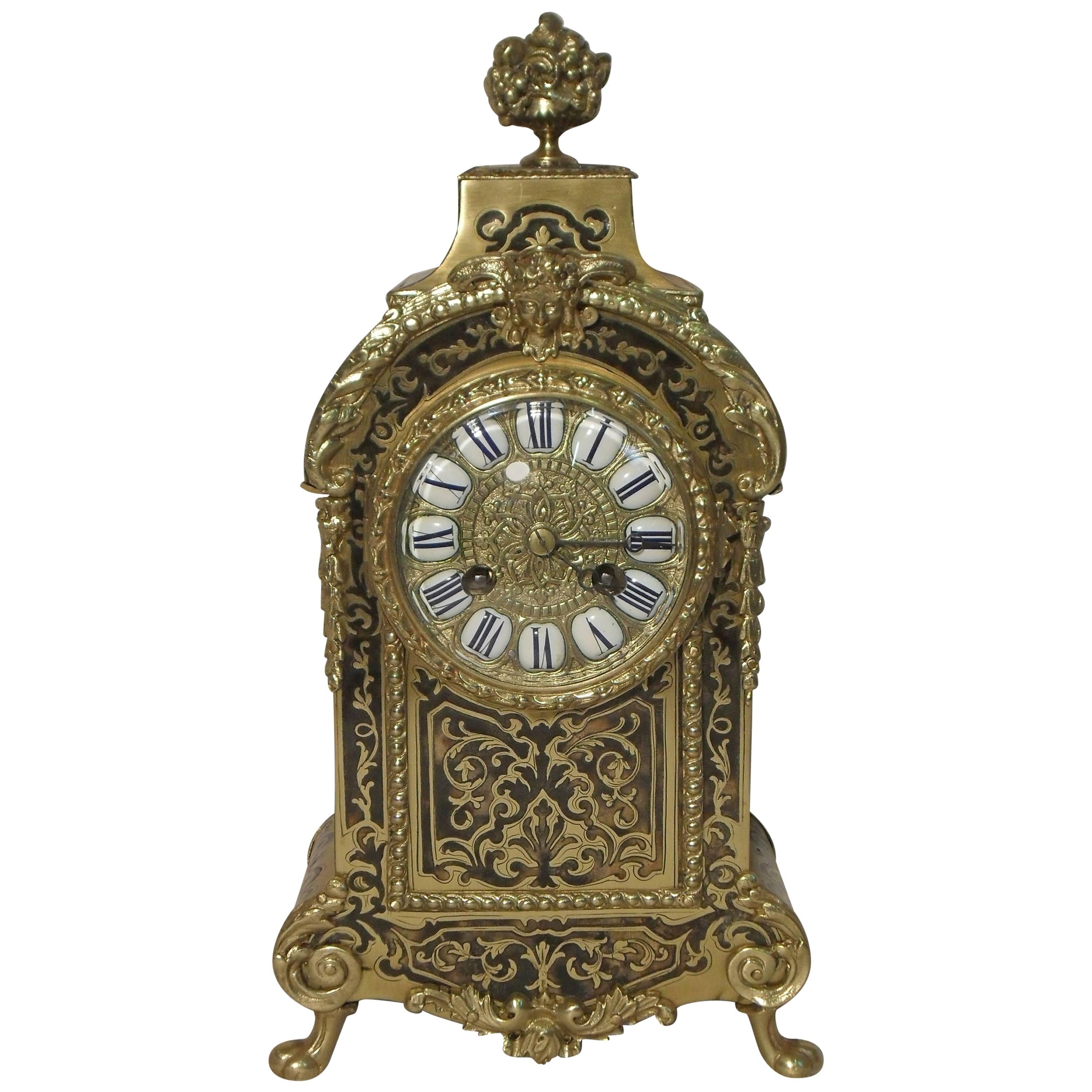 French 19th Century Boulle Mantel Clock