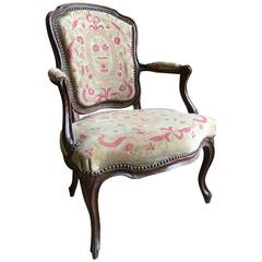 Louis XV Period Armchair, circa 1760, Signed LeLarge