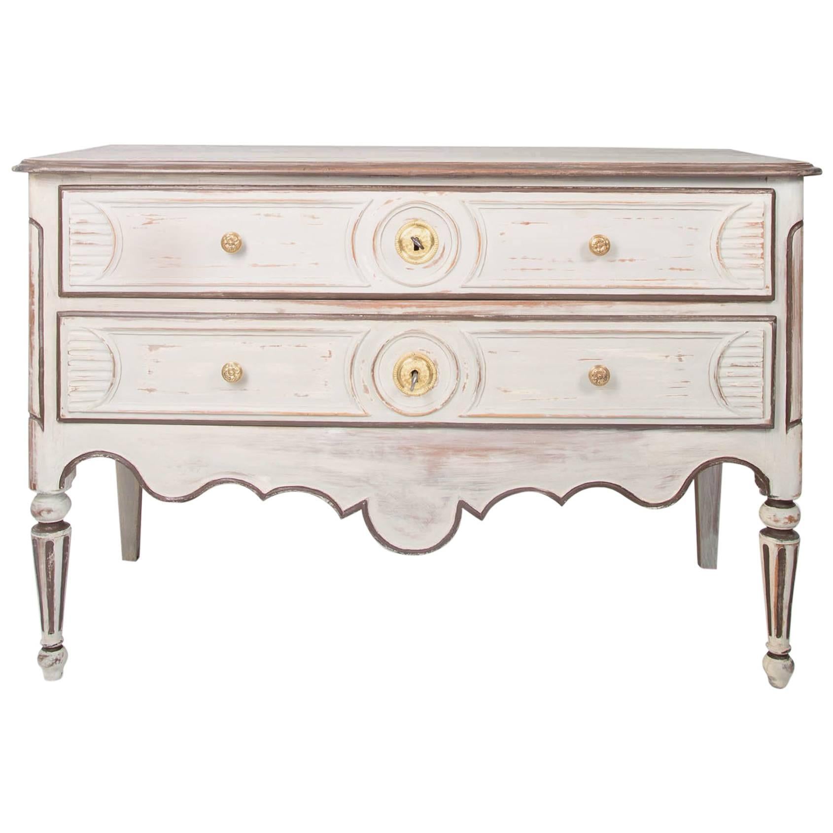 Rustic late 18th Century French Three-Drawer Chest from the Countryside