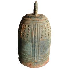 Antique Japan Bronze Bell Beautiful Resonating Sound