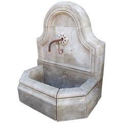 Hand-Carved Wall Fountain from Provence, France