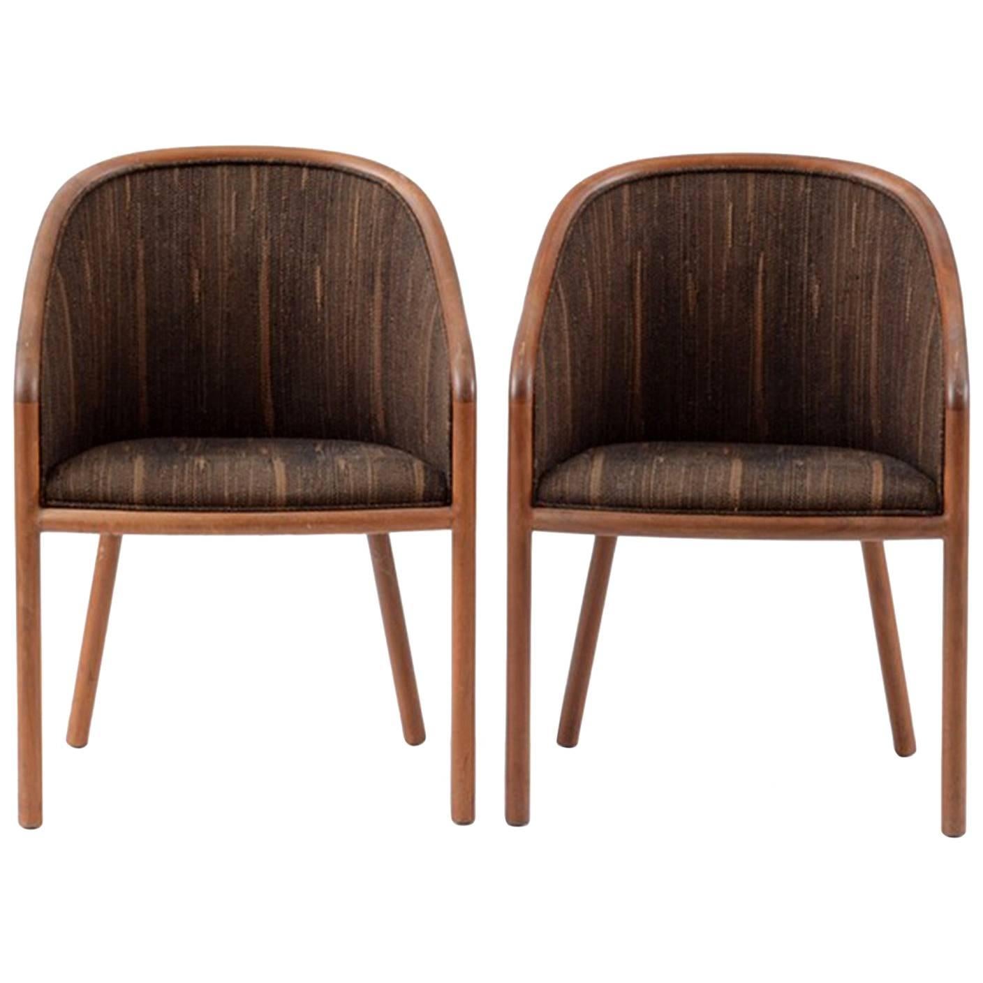Pair of Elegant Teak Side Chairs For Sale