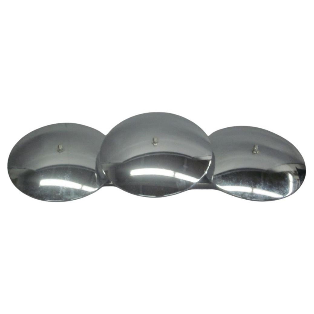 Grande applique o soffitto a incasso in cromo italiano del Mid-Century Modern, Reggiani in vendita
