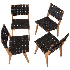 Set of Four Jens Risom Dining Chairs for Knoll