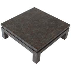 Square Coffee Table with Copper Patchwork Finish by Maitland-Smith