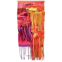 Handwoven "Wool Ravel" Wall Tapestry/Textile by 'Mallory', 'USA'