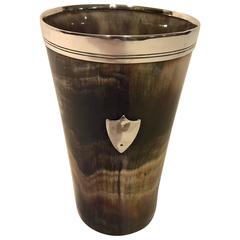 19th Century English Horn Jar with Silver 6