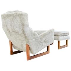 Jens Risom Lounge Chair and Lounge Ottoman, USA