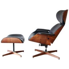 George Mulhauser for Plycraft Mister Lounge Chair and Ottoman