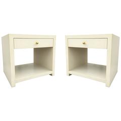 Pair of Stunning Vintage Side Tables/Nightstands in the Style of Karl Springer