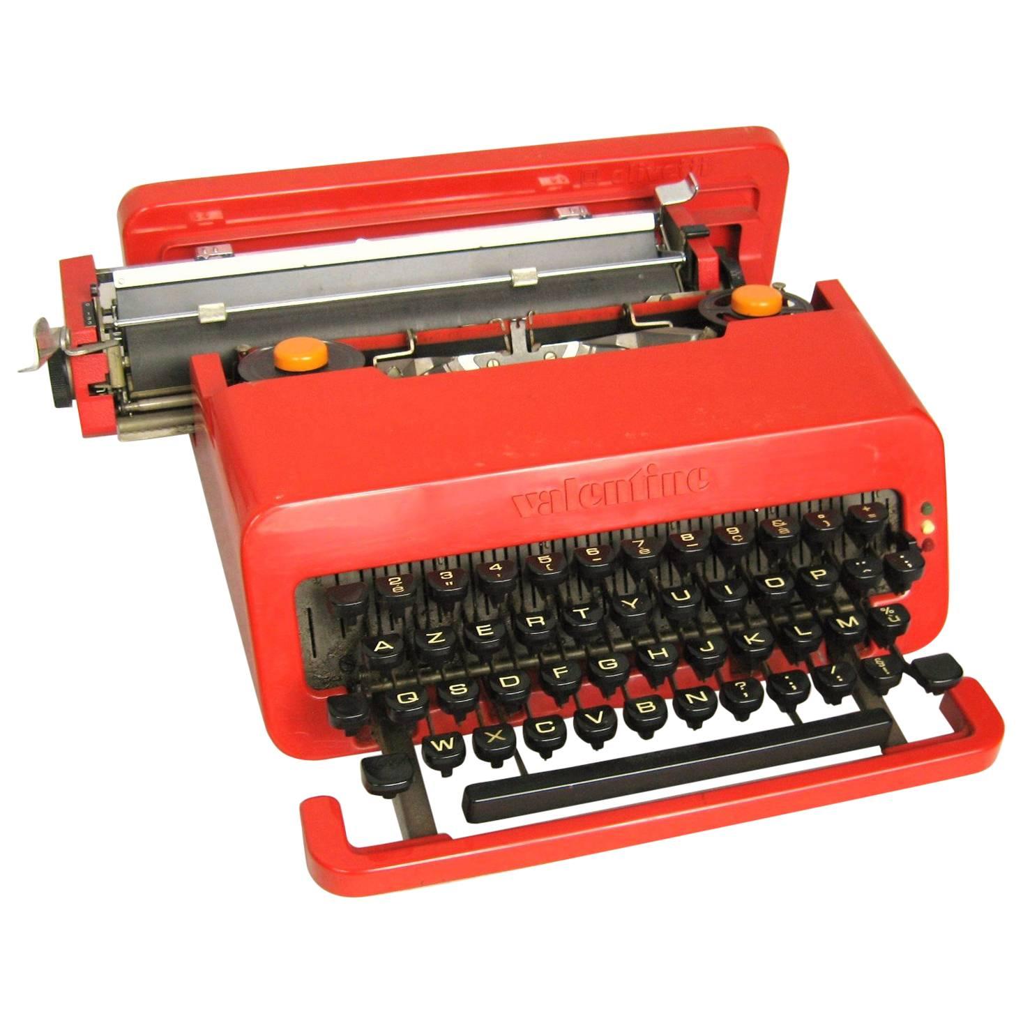 Ettore Sottsass Red Valentine Olivetti Mid-Century Typewriter