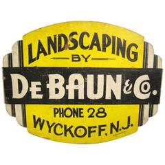 1940s Wood Landscaping Advertising Sign Wyckoff New Jersey 2