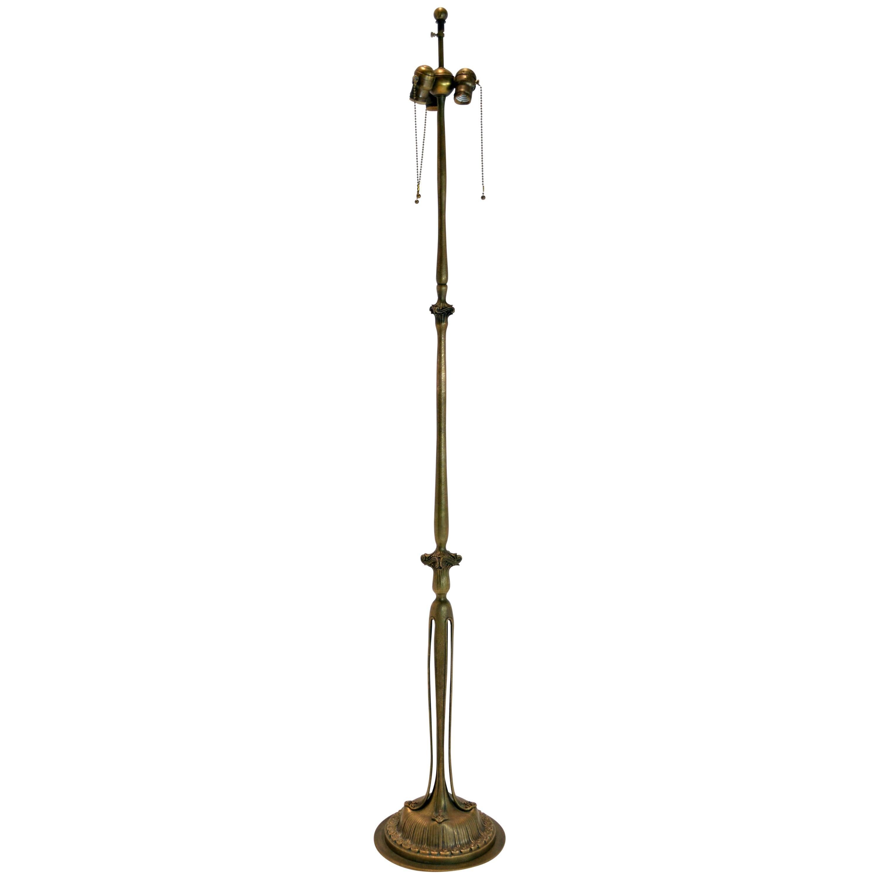 French Art Deco Bronze Floor Lamp