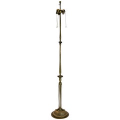 French Art Deco Bronze Floor Lamp
