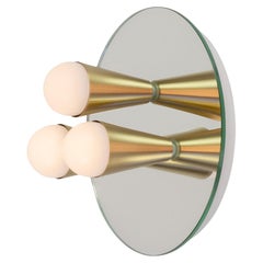 Echo Three-Sconce / Flush Mount in Brass, from Souda, Made to Order