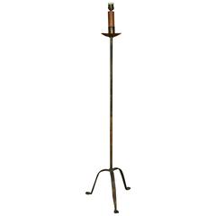 Spanish Gilt Metal Floor Lamp 11
