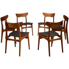 Danish Set of Schionning and Elgaard Teak Dining Chairs