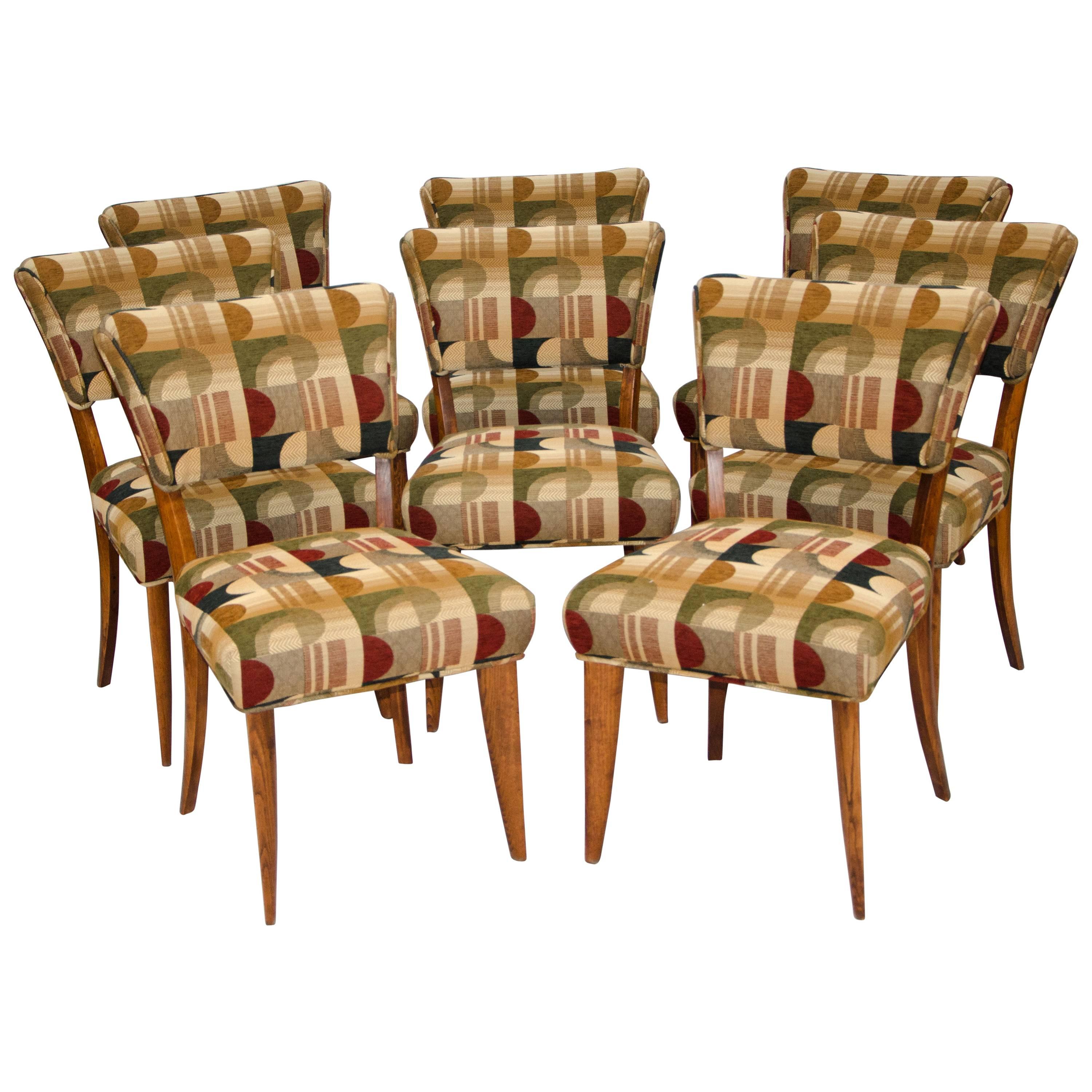 Mid-Century Set of Eight Dining Chairs by Paul Laszlo for Brown Saltman