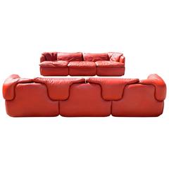 Pair of "Confidential" Leather Sofas by Alberto Rosselli for Saporiti 10