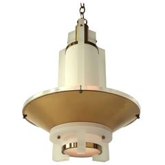 Unique Acrylic, Brass and Glass Chandelier Mid-Century Modern, 1970, USA 5
