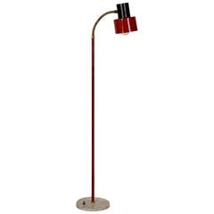 Floor Lamp Metal Brass Aluminum Marble Vintage, Italy, 1950s-1960s 3