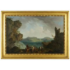 Oil Painting on Canvas by Adrien Manglard, Chivalric Scene 11