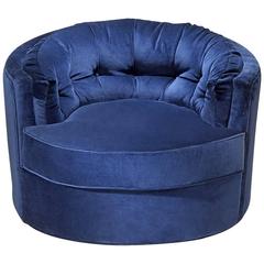 Kalaha Armchair in Blue Velvet or Turquoise Velvet 12
