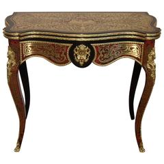 French 19th Century Boulle Games Occasional Table
