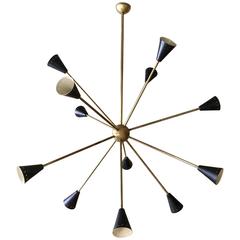 Sputnik Chandelier in the Style of Stilnovo