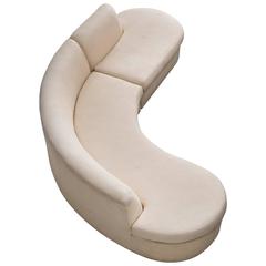 Large Curved Sofa, 1970s 5