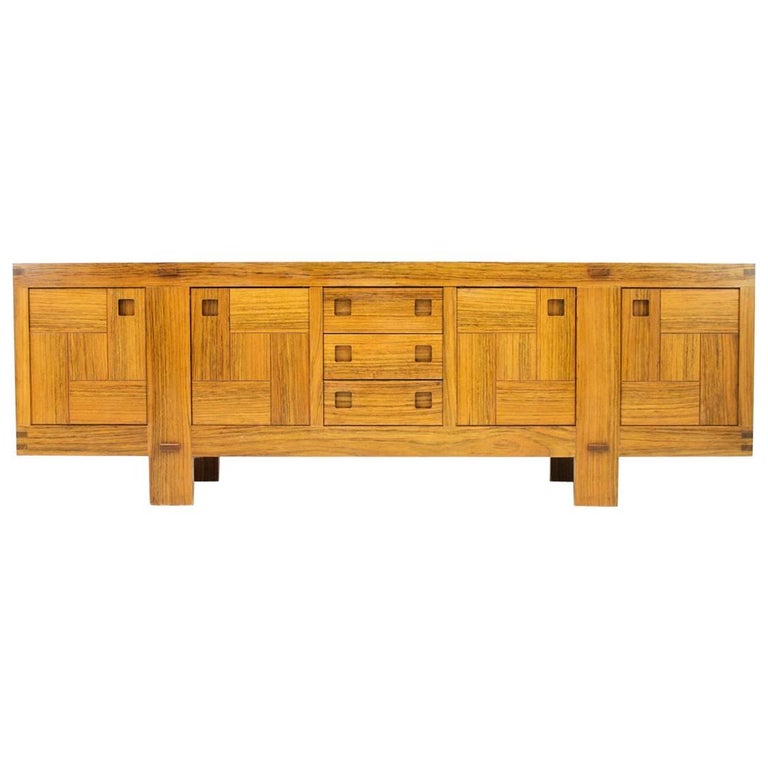 Fantastic Sideboard in African Amazaque Wood, circa 1960s at 1stDibs