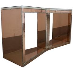 Butterfly Console Desk Coated Rose Glass Silvered Sabrina Landini 8