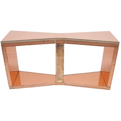 Butterfly Console Desk, Silvered Glass Coated by Sabrina Landini
