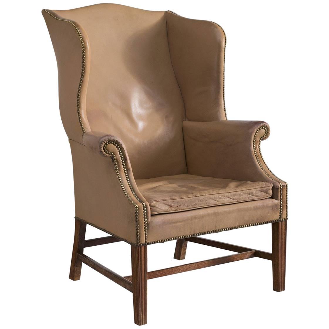 Early Peter Hvidt & Orla Mølgaard Nielsen Wingback Chair, Denmark, 1940s