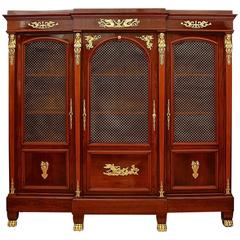 Empire Style Ormolu-Mounted Mahogany Library or Bibliotheque, circa 1860 3