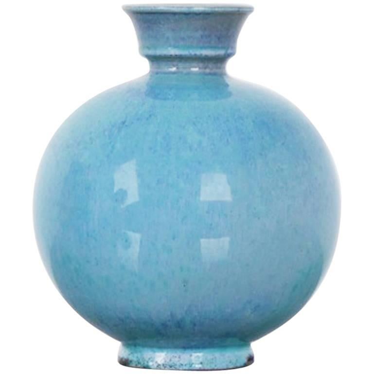 Berndt Friberg Stoneware Bowl Vase, circa 1970 For Sale