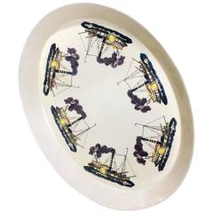 Piero Fornasetti Metal Steamboat Tray, Early 1950s 6