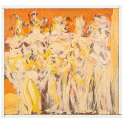 Vintage Oil Painting 'Lysistrata' by Anthony Triano Signed and Dated, 1962