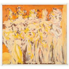 Oil Painting 'Lysistrata' by Anthony Triano Signed and Dated, 1962 7