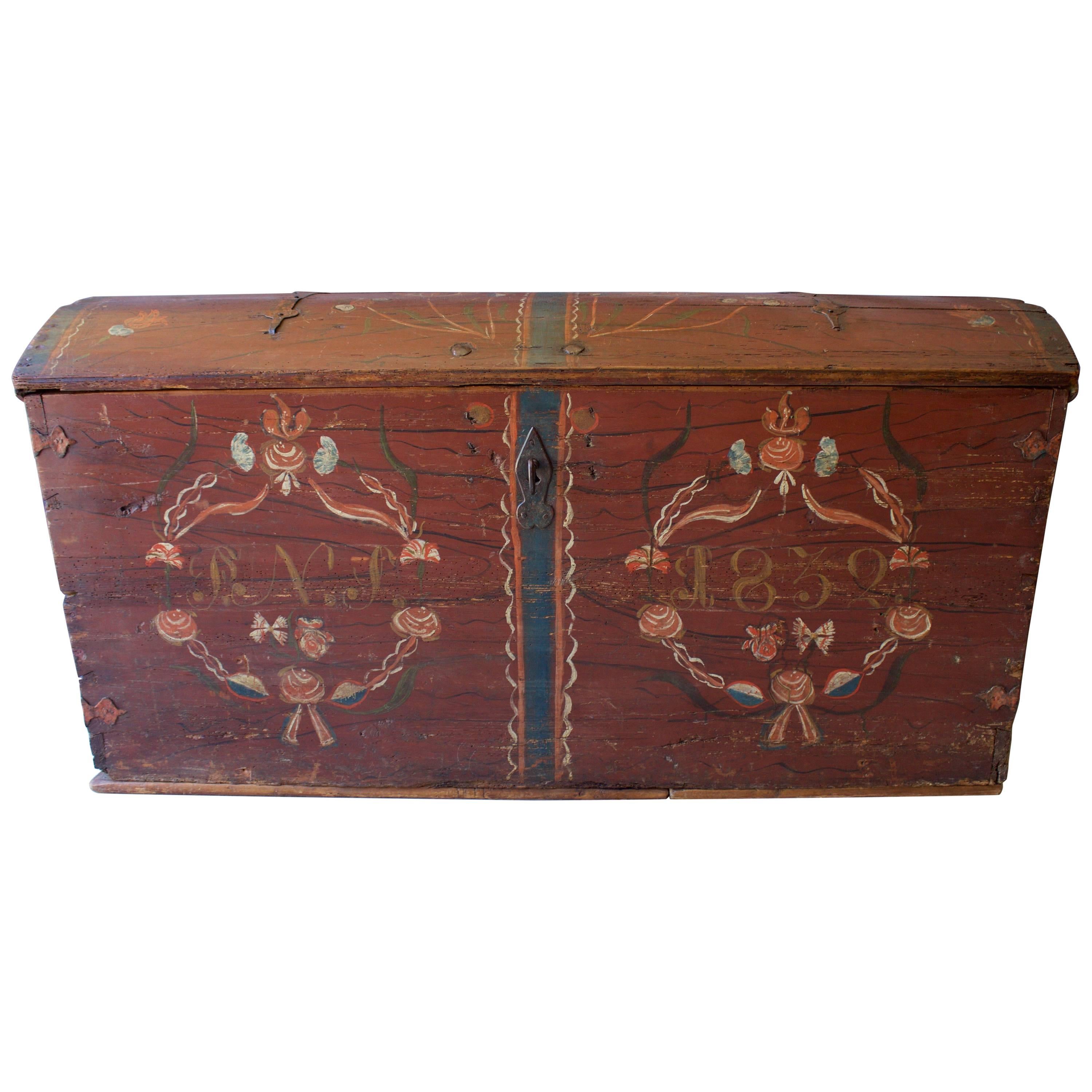 Alsatian Wedding Chest Dated 1832 For Sale