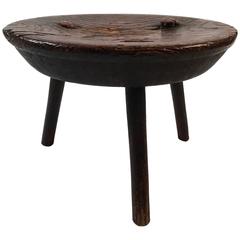 Antique 18th Century Milking Stool or Low Occasional Table
