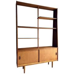 Mid-Century Display Cabinet Wall Unit Dresser Room Divider Danish Teak