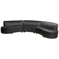 1970s Curved Sectional Sofa