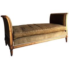 Victorian French Walnut Drop End Bed Daybed