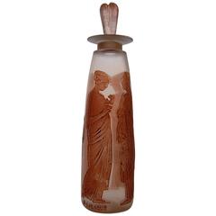 Pressed Glass Perfume Bottle 'Ambre Antique' by René Lalique